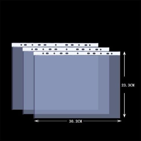100 Pcs Waterproof A4 Document Folder - Clear Plastic File Folders Transparent Paper Holder Sleeves for Organization in Saudi Arabia