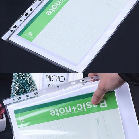 100 Pcs Waterproof A4 Document Folder - Clear Plastic File Folders Transparent Paper Holder Sleeves for Organization in Saudi Arabia