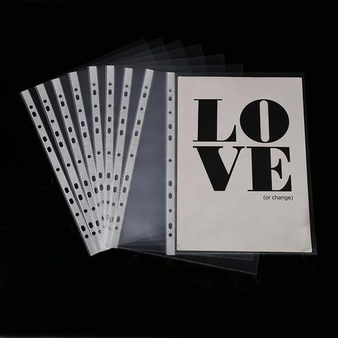 100 Pcs Waterproof A4 Document Folder - Clear Plastic File Folders Transparent Paper Holder Sleeves for Organization in Saudi Arabia