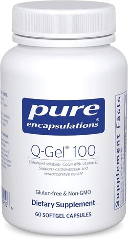 Pure Encapsulations Q-Gel 100 (Hydrosoluble CoQ10) | CoQ10 with Vitamin E to Enhance Solubility | 60 Softgel Capsules in Saudi Arabia