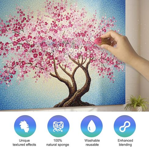Natural Sea & Synthetic Sponges - Assorted Sizes 12pc Value Pack for Crafts & Artists: Great for Painting, Hobbies, Art, Effects, Ceramics, Clay, Pottery (12) in Saudi Arabia