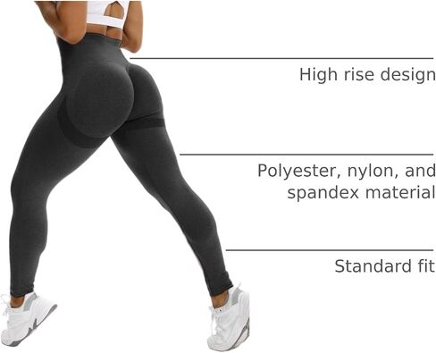 SEASUM Women High Waisted Seamless Leggings Smile Contour Workout Gym Yoga Pants Tights in Kuwait