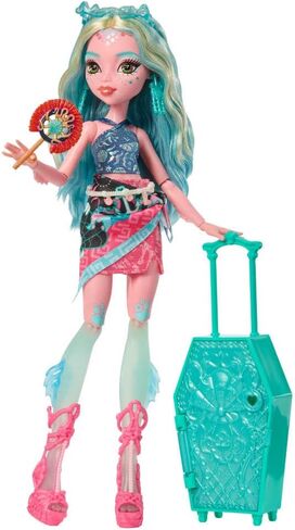 مجموعة دمية وإكسسوارات Monster High Skulltimate Secrets Lagoona Blue، الوجهة: واحة رائعة مع حقيبة وأكثر من 19 مفاجأة مثل الملابس in Kuwait