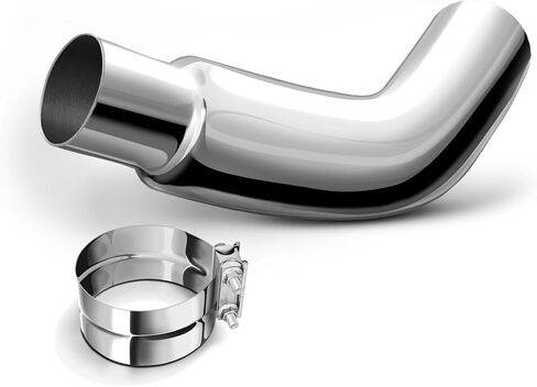 طرف عادم الكوع، طرف عادم ديزل كروم 4 بوصة مع مشبك، طرف عادم الكوع 4 إلى 6 بوصة لشاحنات البيك اب in Kuwait