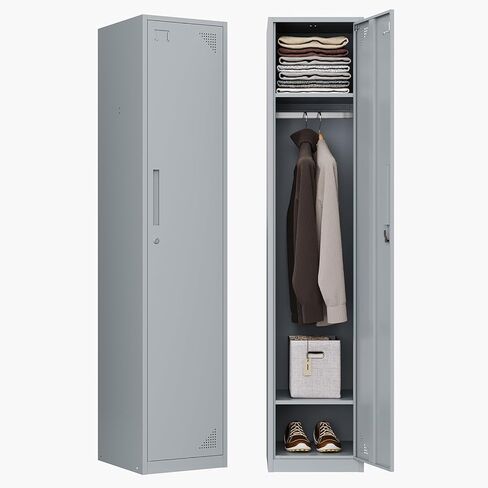 Letaya Metal Lockers for Employees，71" Employees Storage Cabinet with Lock, Steel Storage Locker for Gym, School, Home, Office Staff (Grey, 9 Door) in Kuwait