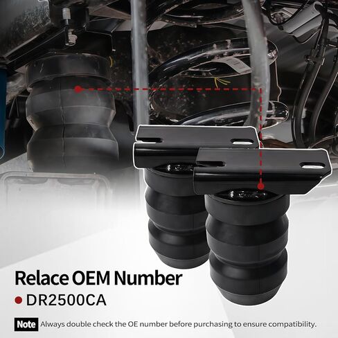 2Pcs Rear Helper Spring SES Rubber Compatible With Dodge Ram 1500 2500 2002-2013 Cushion Bump Stop Boosts Towing Replaces DR2500CA in Saudi Arabia