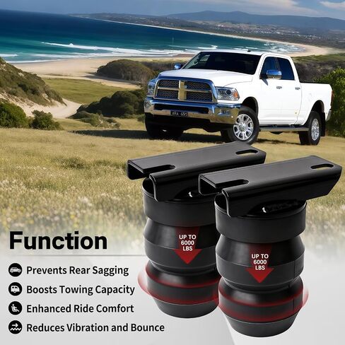 2Pcs Rear Helper Spring SES Rubber Compatible With Dodge Ram 1500 2500 2002-2013 Cushion Bump Stop Boosts Towing Replaces DR2500CA in Saudi Arabia
