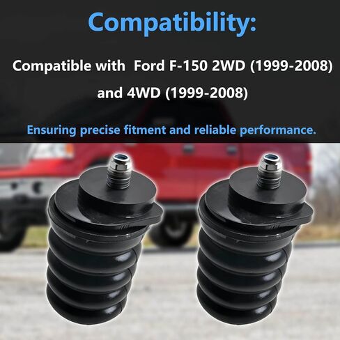 SSR-108-47 نظام التعليق الخلفي باللون الأسود، نوابض مساعدة لإيقاف الصدمات متوافقة مع Ford F-150 2/4WD 1999-2008، طقم تعليق دعم حمل زنبرك الأوراق الخلفية in Saudi Arabia