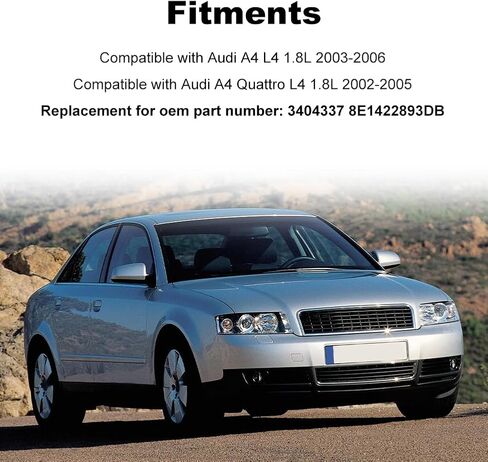 خرطوم ضغط التوجيه المعزز متوافق مع Audi A4 L4 1.8L 2003 2004 2005 2006، Audi A4 Quattro L4 1.8L 2002 2003 2004 2005، بديل لـ 3404337، 8E1422893DB in Saudi Arabia