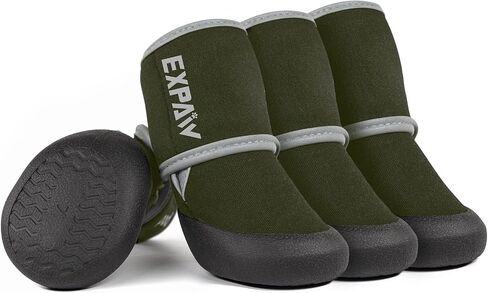 EXPAWLORER Waterproof Dog Shoes for Small Medium Large Dogs, Dog Shoes for Hot Pavement, Hiking Walking, Reflective Dog Booties for Outdoor Snow Rain Days, Anti-Slip Dog Boots & Paw Protectors in Kuwait