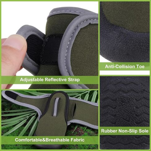 EXPAWLORER Waterproof Dog Shoes for Small Medium Large Dogs, Dog Shoes for Hot Pavement, Hiking Walking, Reflective Dog Booties for Outdoor Snow Rain Days, Anti-Slip Dog Boots & Paw Protectors in Kuwait