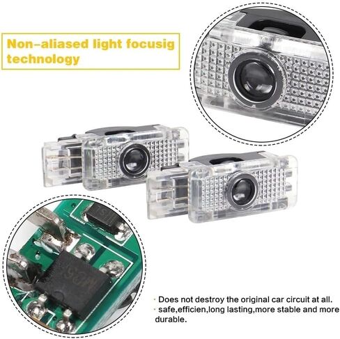 2X for W203 W240 W209 R199 C SLK CLK SLR Class LED Car Door Logo Projector Ghost Shadow Welcome Light Accessories(for-Mercedes) in Saudi Arabia