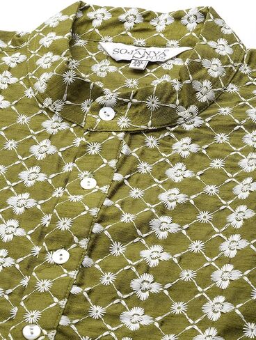 Sojanya PLUS (Since 1958) Men's Silk Blend Embroidered Kurta & White Churidar Pyjama Set in Saudi Arabia