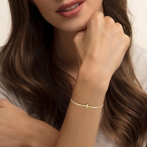FANZE Tennis Bracelets for Women Dainty Trendy Adjustable Bracelet Jewelry Gift in Saudi Arabia