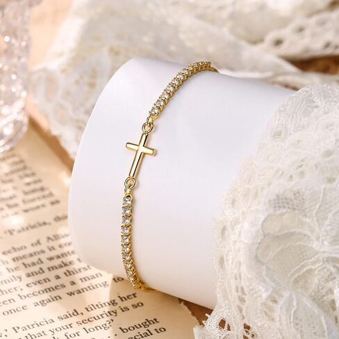 FANZE Tennis Bracelets for Women Dainty Trendy Adjustable Bracelet Jewelry Gift in Saudi Arabia