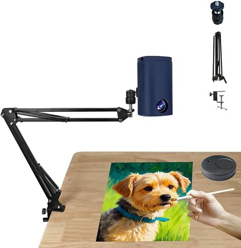 Art Drawing Projector, Portable Drawing Projector for Tracing, Smart Sketcher Projectors Sketching Tool, Support USB/Smartphone, Remote Control, for Desktop Canvas/Wall (Blue 0.6m) in Saudi Arabia