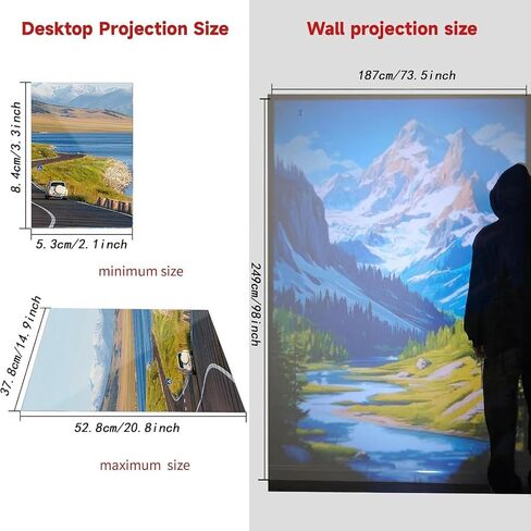 Art Drawing Projector, Portable Drawing Projector for Tracing, Smart Sketcher Projectors Sketching Tool, Support USB/Smartphone, Remote Control, for Desktop Canvas/Wall (Blue 0.6m) in Saudi Arabia
