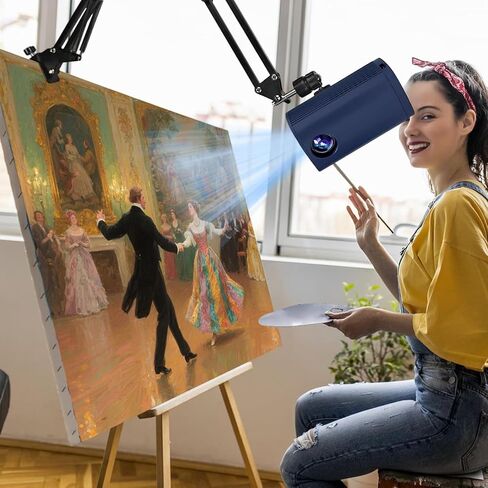 Art Drawing Projector, Portable Drawing Projector for Tracing, Smart Sketcher Projectors Sketching Tool, Support USB/Smartphone, Remote Control, for Desktop Canvas/Wall (Blue 0.6m) in Saudi Arabia