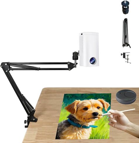 Art Drawing Projector, Portable Drawing Projector for Tracing, Smart Sketcher Projectors Sketching Tool, Support USB/Smartphone, Remote Control, for Desktop Canvas/Wall (Blue 0.6m) in Saudi Arabia