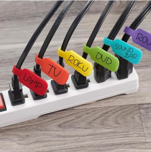 32pcs Multi - Color Cable Labels: Write - On for Easy Cord Management and Identification in Saudi Arabia