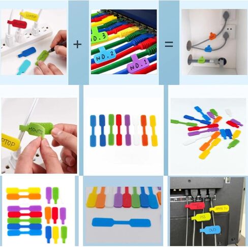 32pcs Multi - Color Cable Labels: Write - On for Easy Cord Management and Identification in Saudi Arabia