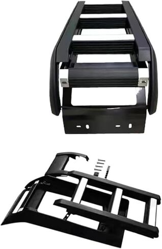 Aluminum Alloy Side Fold Ladder Back Door Tail Ladder Compatible For Hummer H2 2003 2004 2005 2006 2007 2008 2009(Black) in Saudi Arabia
