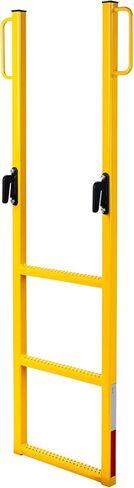 RIGCRAFTOR – Heavy Duty 3-Step Aluminum Truck Ladder with Mounting Hooks – Non-Slip Steps and 3 Secure Contact Points – Quick, Stable Access for Flatbed Trailers – Portable Truck Ladder – Yellow in Saudi Arabia
