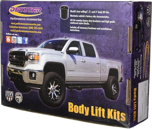 Toyota Pickup 4WD Std/Ext Cab (#9628 Req For Auto Trans) 3" Body Lift Kit, fits 1989 to 1995, PA5503M, Made in America in Saudi Arabia