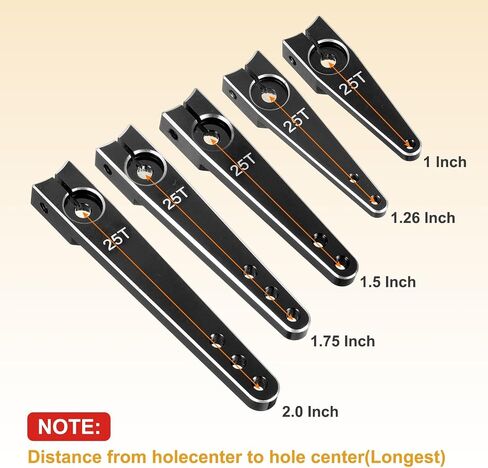 MECCANIXITY Aluminum Alloy 1.25 inch 25T Steering Servo Arm Horn Black for Car/Boat/Airplane Boat Accessories Pack of 3 in Saudi Arabia