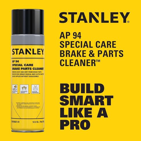 STANLEY AP94 Brake Cleaner Spray 24x12.3 Oz – Fast Evaporating Brake Dust & Grease Remover for Disc, Rotor, Caliper, Drum, Spring & Clutch – Non-Chlorinated, Residue-Free Formula – 24 Pack in Saudi Arabia