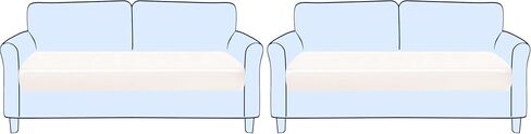 SUBRTEX Leather Cushion Covers Waterproof Breathable Sofa Seat Slipcpvers for 2-3-4 Seaters Stretch Replacement for Furniture Protector (3 Pack, Chocolate) in Saudi Arabia