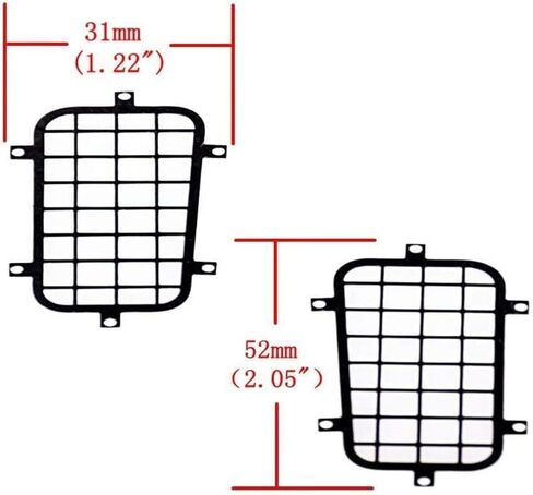 5pcs RTX4 Metal Window Mesh Protective Net Defender Logo for 1/10 RC Crawler Car TRAXS RTX-4 Accessories in Saudi Arabia