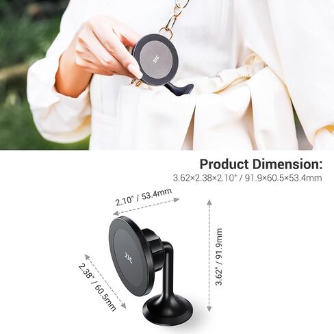 حامل حامل ثلاثي مغناطيسي من Kiorafoto يناسب ذراع ثلاثي القوائم السحري والمزيد مع جهاز برغي 1/4 بوصة - 20 خيط متوافق مع هاتف 14 Plus 13 12 Pro Max Mini وحافظة مغناطيسية، حلقة مغناطيسية متضمنة لمزيد من الهواتف in Kuwait