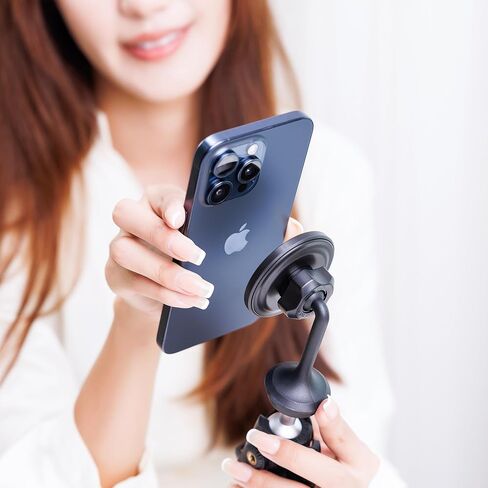 حامل حامل ثلاثي مغناطيسي من Kiorafoto يناسب ذراع ثلاثي القوائم السحري والمزيد مع جهاز برغي 1/4 بوصة - 20 خيط متوافق مع هاتف 14 Plus 13 12 Pro Max Mini وحافظة مغناطيسية، حلقة مغناطيسية متضمنة لمزيد من الهواتف in Kuwait
