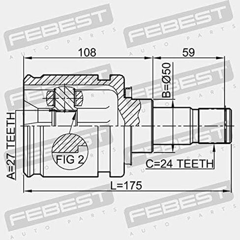 Inner Joint Left 27X50X24 Febest 0111-ACV30LH Oem 43040-28011 in Saudi Arabia