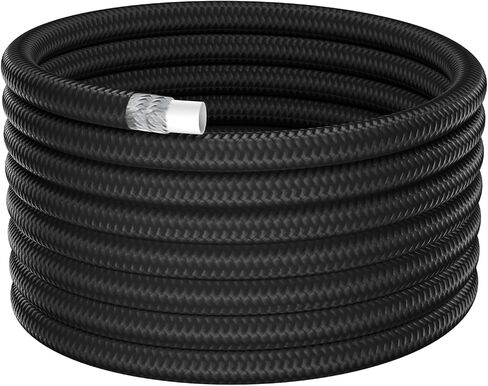6AN PTFE خط خرطوم الوقود 5/16 بوصة، خط الوقود AN6 1885 PSI نايلون مضفر أسود لـ E85 يعمل بالديزل الحيوي يعمل بالديزل والجازولين، 10 قدم in Kuwait
