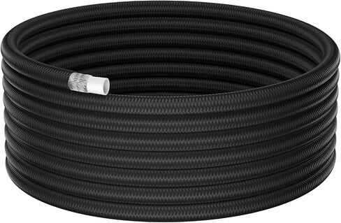 6AN PTFE خط خرطوم الوقود 5/16 بوصة، خط الوقود AN6 1885 PSI نايلون مضفر أسود لـ E85 يعمل بالديزل الحيوي يعمل بالديزل والجازولين، 10 قدم in Kuwait