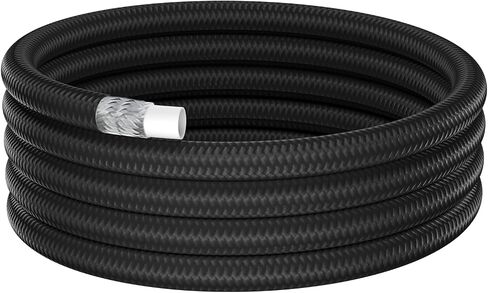 6AN PTFE خط خرطوم الوقود 5/16 بوصة، خط الوقود AN6 1885 PSI نايلون مضفر أسود لـ E85 يعمل بالديزل الحيوي يعمل بالديزل والجازولين، 10 قدم in Kuwait