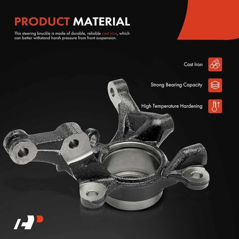 A-Premium Front Suspension Steering Knuckle Compatible with Hyundai Accent 2006-2011, Kia Rio 2006-2009, Rio5 2006-2009, L4 1.6L, Left Driver Side, Replace # 517151G100 in Kuwait