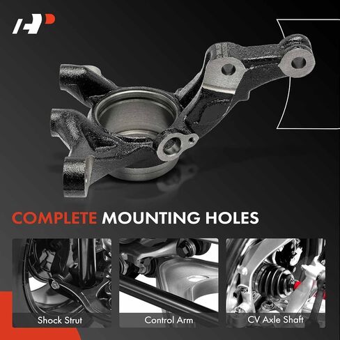 A-Premium Front Suspension Steering Knuckle Compatible with Hyundai Accent 2006-2011, Kia Rio 2006-2009, Rio5 2006-2009, L4 1.6L, Left Driver Side, Replace # 517151G100 in Kuwait