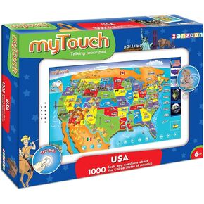 Zanzoon Educational Interactive myTouch USA Map Game - Explore States & Capitals with 1000 Facts - Learning Tool for Kids in Saudi Arabia