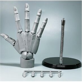 1:1 Flexible Right Hand Model, Joints Moveable Artists Manikin Hand Figure for Displaying Sketching and Painting,White in Kuwait