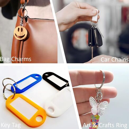 1/2'' 100PCS Small Split Key Rings for Keychains, Double Loops Metal Mini Key Ring for Jewelry Making Dog Luggage Tag Car Key DIY Crafts (Silver) in Saudi Arabia