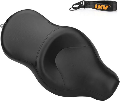 LKV Motorcycle 2-Up Driver Driver Massenger Pad Pront Driver Beach Cushion Pad متوافق مع Harley Sportster 883 1200 2005-2019 Iron XL 883 2009-2023 48 72 Custom ، Black in Kuwait