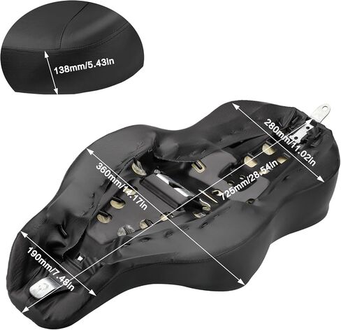 LKV Motorcycle 2-Up Driver Driver Massenger Pad Pront Driver Beach Cushion Pad متوافق مع Harley Sportster 883 1200 2005-2019 Iron XL 883 2009-2023 48 72 Custom ، Black in Kuwait