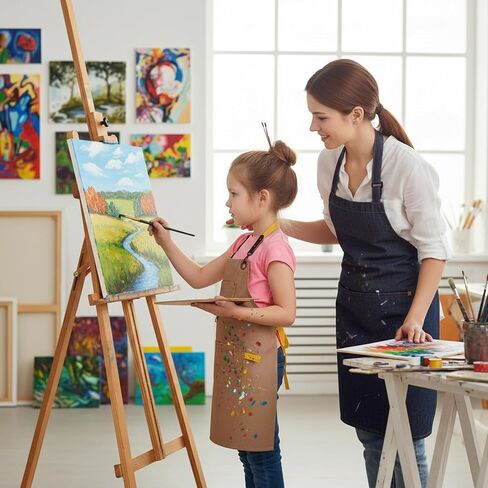 مآزر فنية للأطفال للرسم والبستنة والطبخ وجيوب متعددة، ملابس أطفال للأولاد والبنات، مقاومة للماء (من سن 6 إلى 12 عامًا) in Saudi Arabia