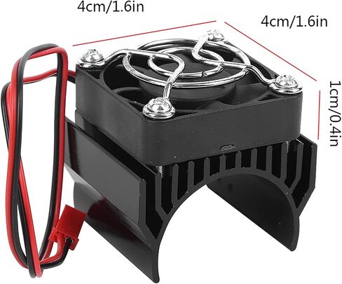 Drfeify Heat Sink، 4 × 4 × 1 سم RC مبرد بالوعة الحرارة لمحرك بقطر 36 مم، سبائك الألومنيوم والبلاستيك 1/10 RC استبدال السيارة (ذهبي) in Kuwait