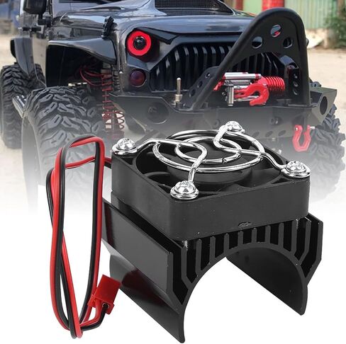 Drfeify Heat Sink، 4 × 4 × 1 سم RC مبرد بالوعة الحرارة لمحرك بقطر 36 مم، سبائك الألومنيوم والبلاستيك 1/10 RC استبدال السيارة (ذهبي) in Kuwait