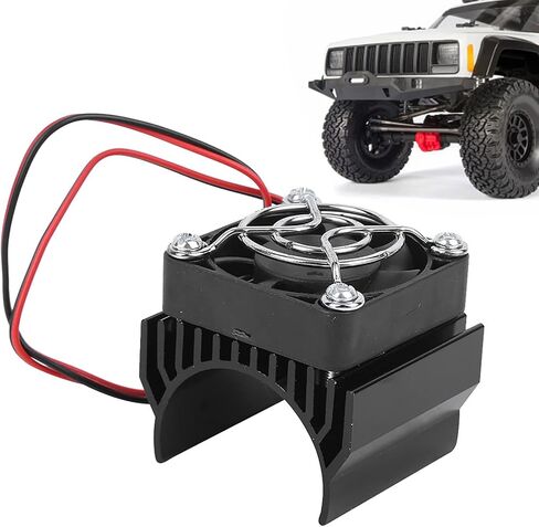 Drfeify Heat Sink، 4 × 4 × 1 سم RC مبرد بالوعة الحرارة لمحرك بقطر 36 مم، سبائك الألومنيوم والبلاستيك 1/10 RC استبدال السيارة (ذهبي) in Kuwait