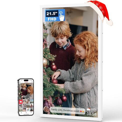 8 Inch WiFi Digital Picture Frame, Arktronic IPS Touch Screen Smart Cloud Photo Frame with 32GB Storage, Wall Mountable, Auto-Rotate, Motion Sensor, Share Photos via App/Email in Saudi Arabia